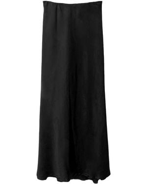 L2R THE LABEL Satin Amal Slip Skirt - Black