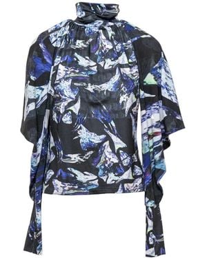 ARTISTA Dark Crystal Printed Drape Top - Blue
