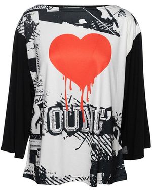 Conquista Sheer Back Wide Sleeve Top - Red