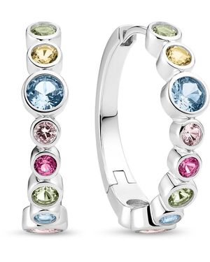 Sif Jakobs Jewellery Earrings Sardinien Creolo - White