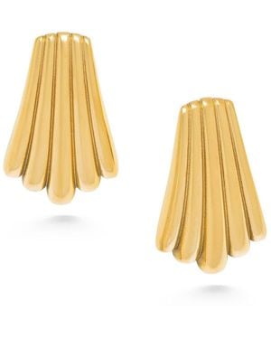 Nialaya Calico Shell Earrings - Metallic