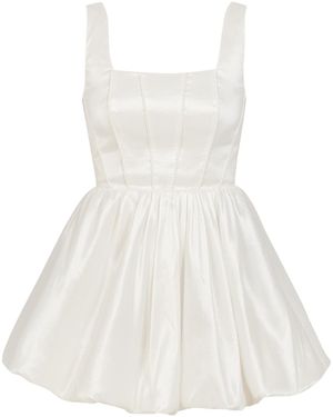 Avenue 8 Bubble Hem Mini Dress - White