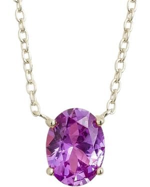 Juvetti Ovo Necklace Set With Sapphire - Purple