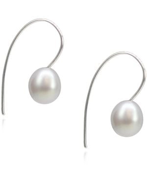MOUNIR LONDON Pearl Drop Earrings - Metallic