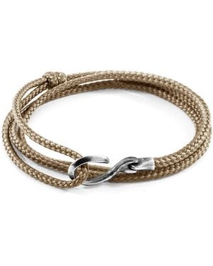 Anchor and Crew Sand Heysham & Rope Bracelet - Metallic