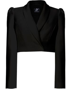 Angelika Jozefczyk Cropped Blazer Sanremo - Black