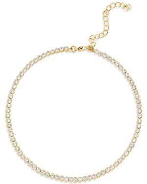 SHYMI Three Mm Round Bezel Anklet - Metallic