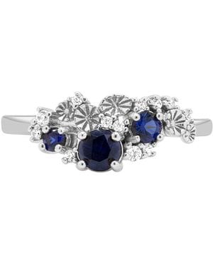 Ptera Jewelry Sea Of Dreams Sapphire Cluster Ring - Blue