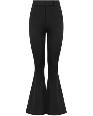 Mandragora High-Waisted Fitted Flared Pants Vanya - Black