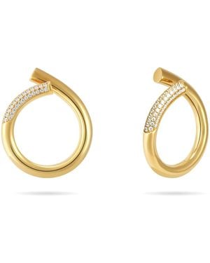 Meulien Open Twist Waterdrop Ring - Metallic