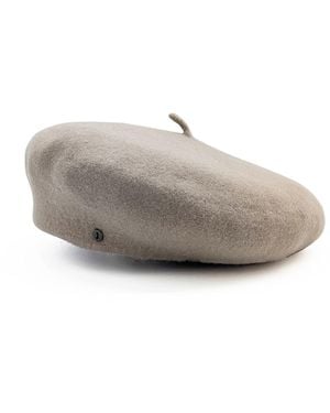 DORIA 1905 Neutrals Neutral Wool Felt Basque Cap - Grey