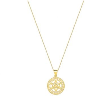 Seven Saints Merkaba Star, Light Body Activation Necklace - Metallic