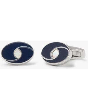 Simon Carter Oval Eye Cufflink - Blue