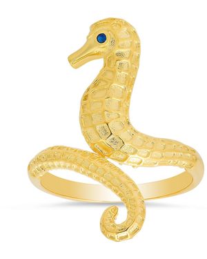 Kylie Harper Sapphire Cz Seahorse Ring - Yellow