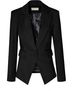 AGGI by HALEWSKI Angela Rich Single Breasted Feminine Blazer - Black