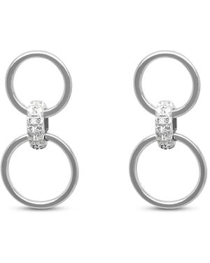 Clemence Wren Circle Drop Earrings - Metallic