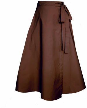 Frock Tales Meyer Wrap Midi Skirt - Brown