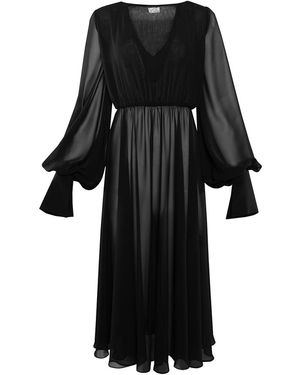 Vestiaire d'un Oiseau Libre Sheer Midi Dress - Black