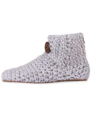 Kingdom of Wow Barefoot Wool Boot Slippers For - Grey