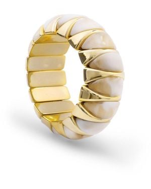 Saachi Marbled Segment Stretch Bracelet - Metallic