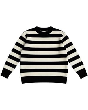 London Atelier Byproduct Wide Striped Knitted Jumper - Black