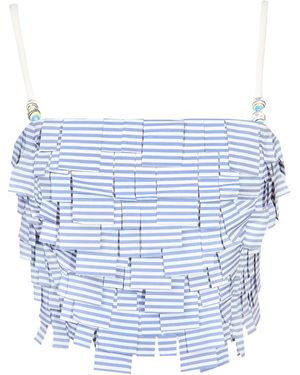 Madebyza Striped Sculptured Top - Blue