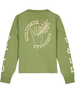 VLD Vondel Cultivate Kindness Long Sleeve T-Shirt - Green