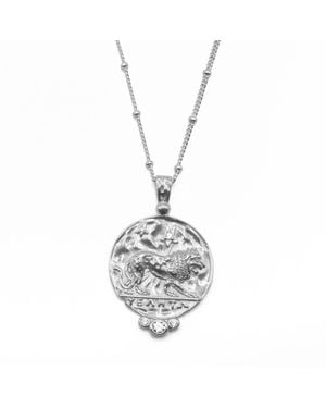 Aaria London Clio Lion Necklace - Metallic