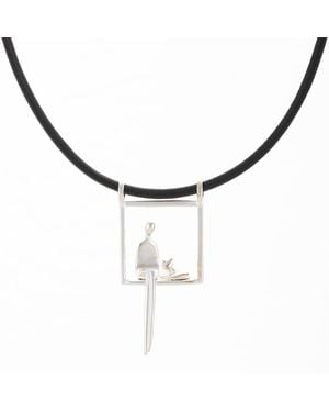 Yenny Cocq Llc With Cat Pendant - Metallic