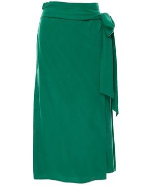 Silvia Serban Side Over Side Tencel Skirt - Green