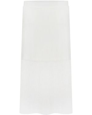 Oh!Zuza Layered Pleated Midi Skirt - White