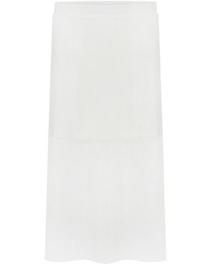 Oh!Zuza Midi Pleated Transculent Skirt - White