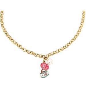 ADIBA Gramophone Handmade Necklace - Metallic