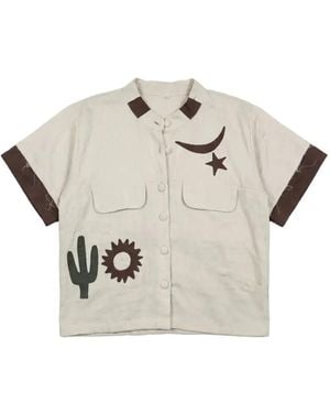 Muda Clothing Fz Llc Neutrals Barakah Linen Shirt - White