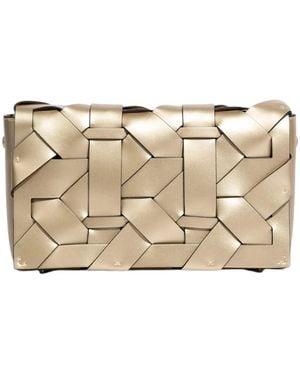 The Bag Icon The Zenobia Woven Clutch - Natural