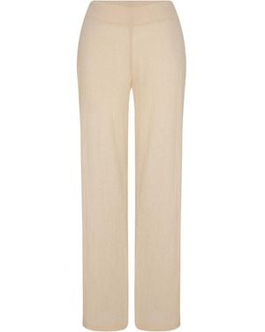 Unexpectedone Neutrals Soul Mate Side Slit Pants - Natural