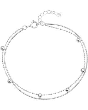 Uchi and Soto Enso 925 Layered Chain Bracelet - Metallic