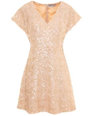 Noria Anis Neutrals Etoile Mini Sequin Dress - Natural