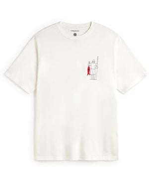 Thinking Mu Fisherman Zach Embroidered T-Shirt - White