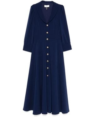 Nissa Crepe Midi Dress - Blue