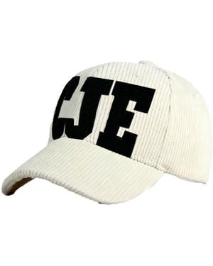 Chanel Joan Elkayam Neutrals Off C J E Corduroy Textured Cap - Black