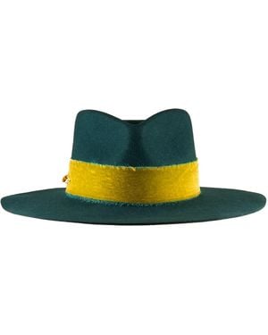 Shaded the Label Trebah Peacock Fedora Hat - Green