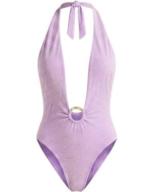 Veroni Swim Aelia Lurex One Piece Swimsuit - Purple