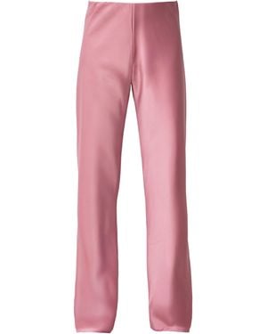 Self-Adore Olivette Satin Pants- Blush - Red