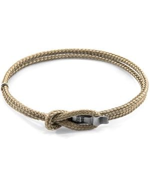 Anchor and Crew Recycled Marine Rope Silver Bracelet - Metallic