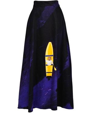 Pineapples Don't Have Sleeves Gorgona Island Skirt - Blue