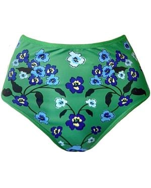 Jessie Zhao New York Tropical Escape Reversible Bikini Bottom - Green