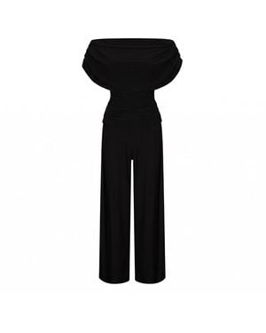 Atom Label Carbon Jumpsuit - Black