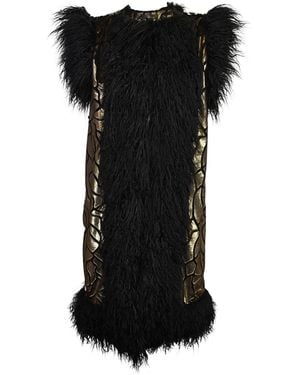 Jennafer Grace Zenobia Faux Fur Trim Vest - Black