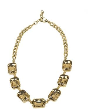 Addicted Pax Necklace With Crystals - Metallic